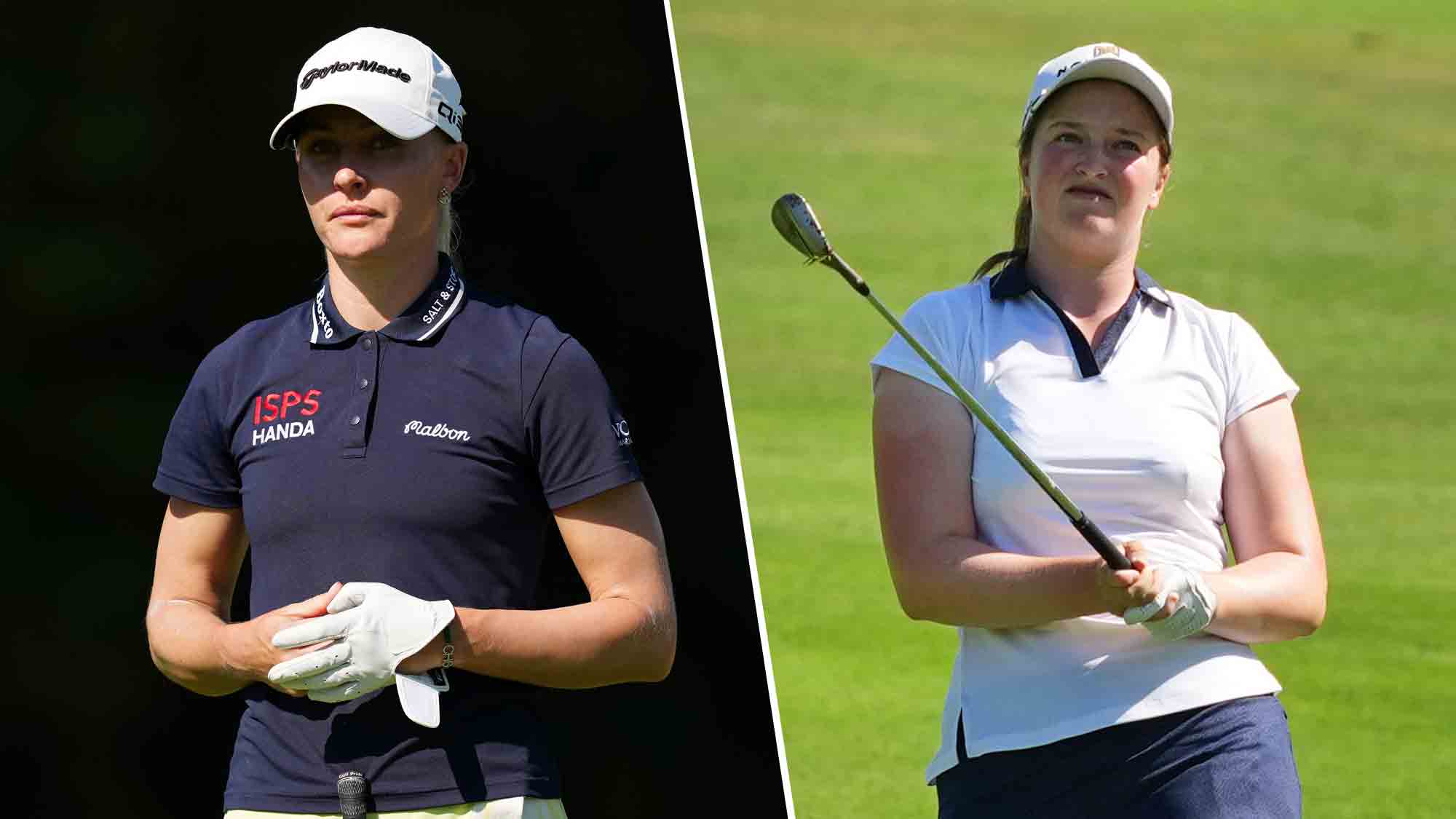 Charley Hull and Lottie Woad