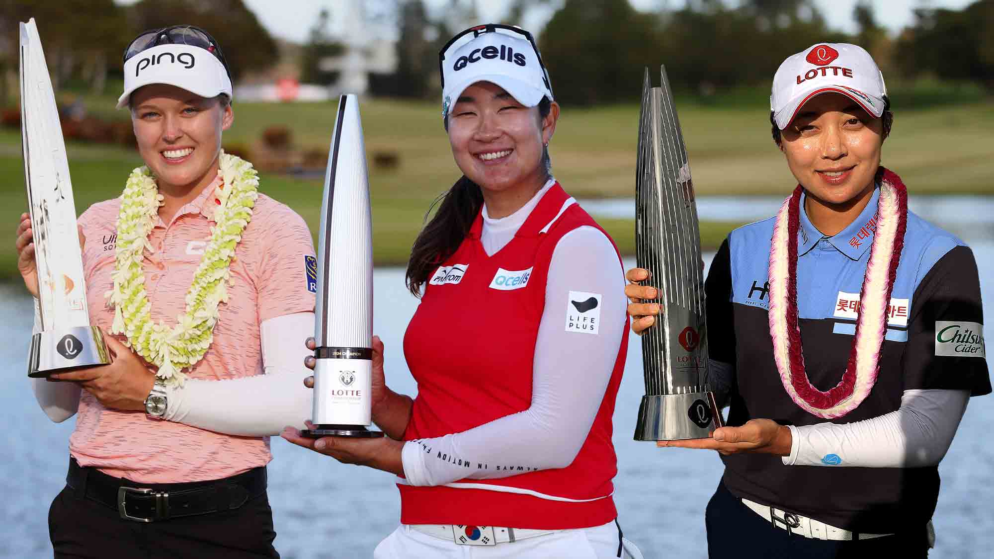 Brooke Henderson, A Lim Kim and Hyo Joo Kim