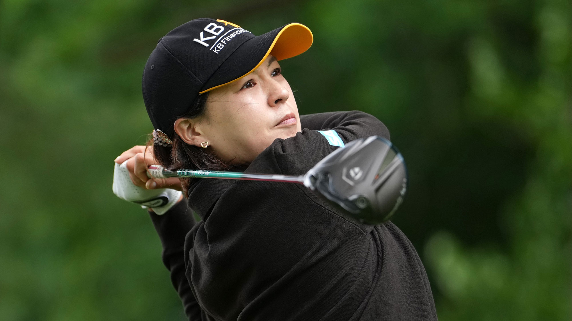 In Gee Chun of South Korea plays her shot from the 16th tee during the first round of the Meijer LPGA Classic For Simply Give 2026 at Blythefield Country Club on June 18, 2026 in Belmont, Michigan.