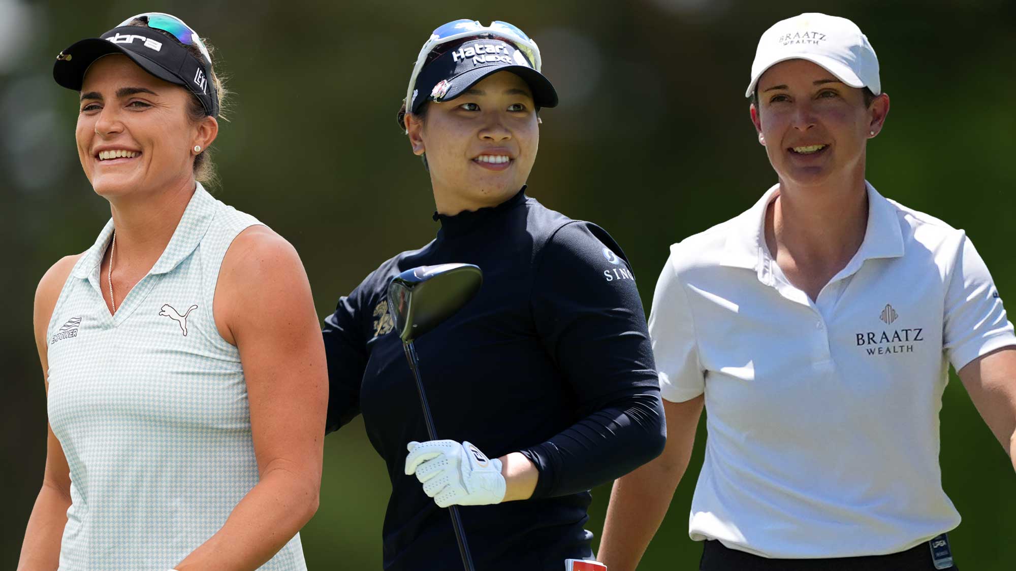 Lexi Thompson, Chanettee Wannasaen, Lindy Duncan 